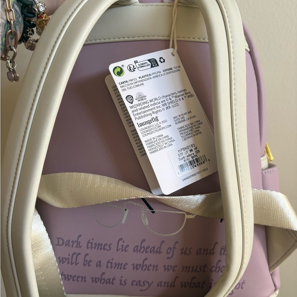 Loungefly Pink Gold Harry Potter Themed Mini Backpack - Picture 4 of 5